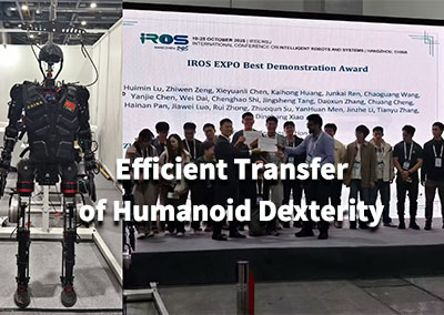 IROS EXPO-Best Demo Award: Efficient Dexterity Transfer of Humanoid Robot