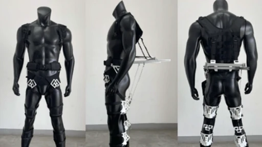 Experimenter of hip-wearing electromechanical exoskeleton robot