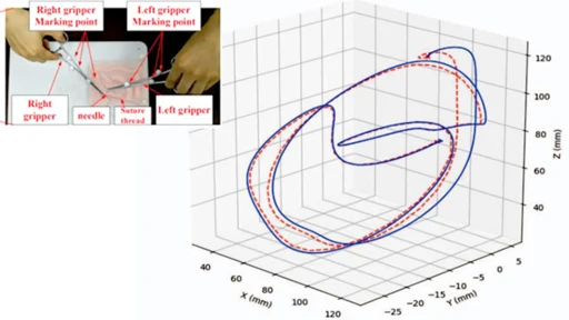 motion trajectory captured by optical motion capture