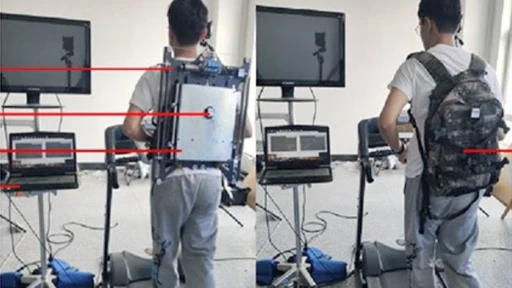 The process of the motion capture system measuring the motion trajectory of the center of mass of the human body.